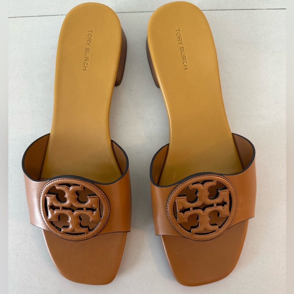 Tory Burch Tan Slide Sandals
